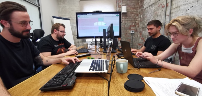 A sprint review in the meeting room, November 2018