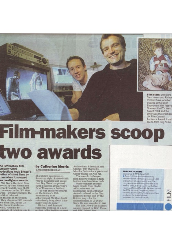 Evening Post, 25 November 2004: Film-makers scoop two awards