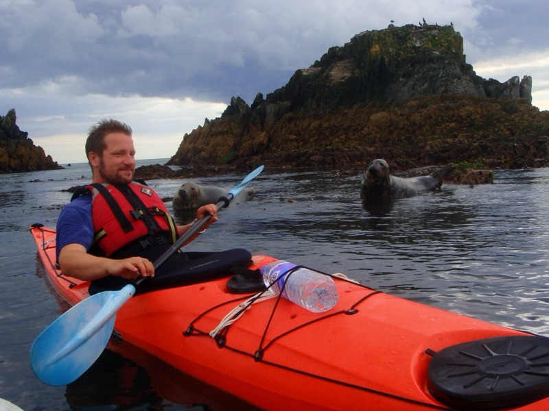 Sea kayaking off Dorset, August 2014