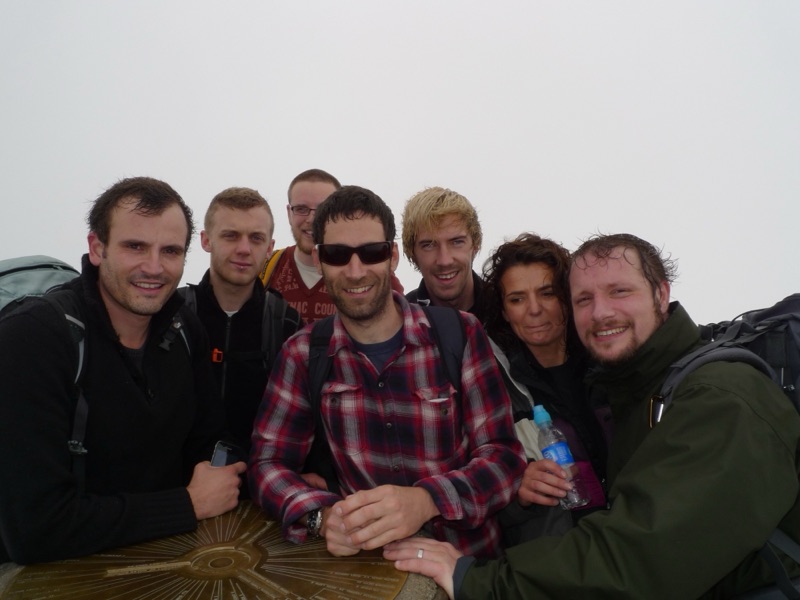 The team on Snowdon, October 2010