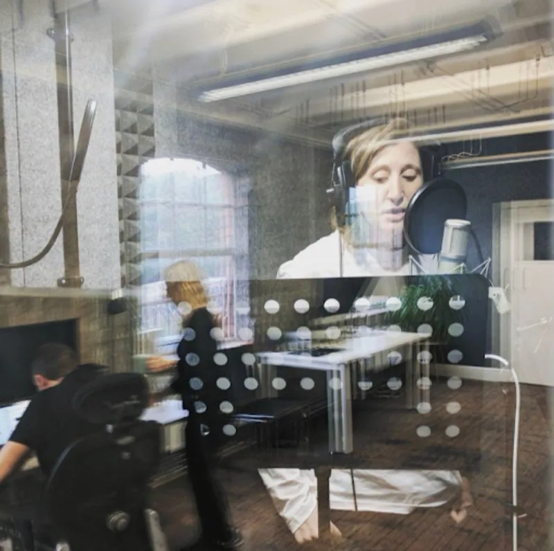 The voice-over booth, 2018