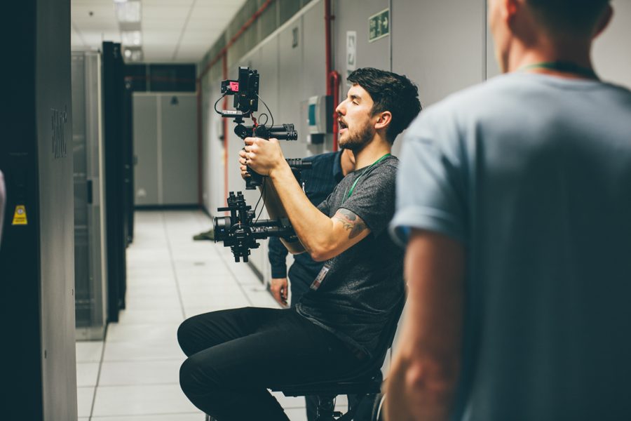 Behind the scenes on an Omni shoot