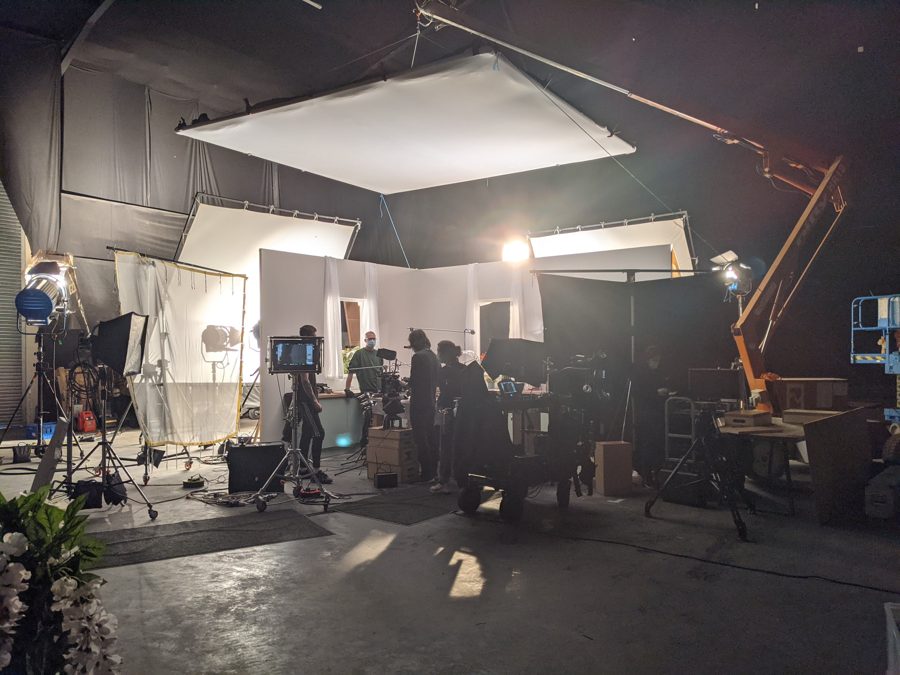Behind the scenes on an Omni shoot