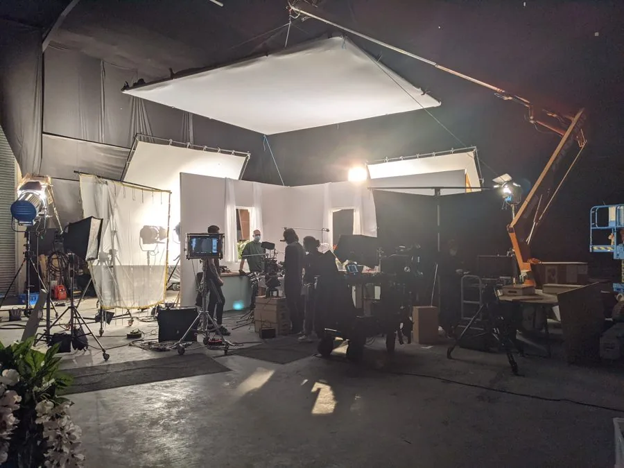 Behind the scenes on an Omni shoot