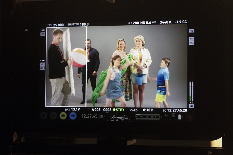 Behind the scenes on an Omni shoot