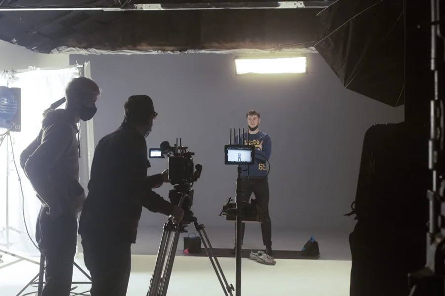 Behind the scenes on an Omni shoot