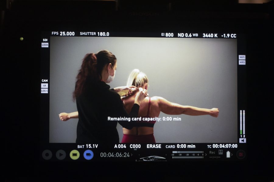 Behind the scenes on an Omni shoot