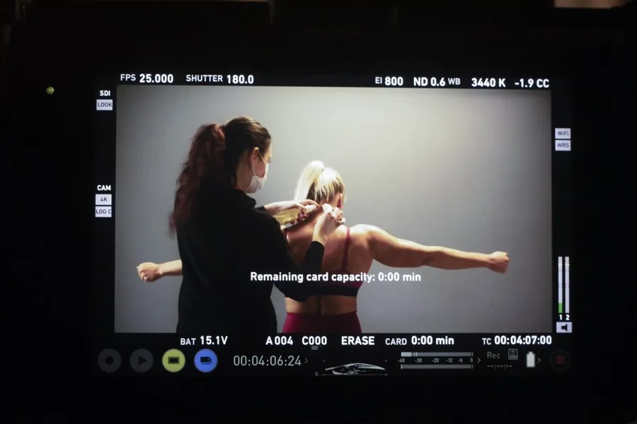 Behind the scenes on an Omni shoot