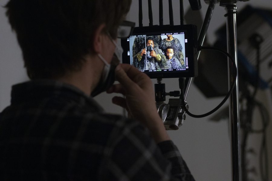 Behind the scenes on an Omni shoot