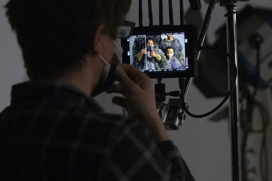 Behind the scenes on an Omni shoot