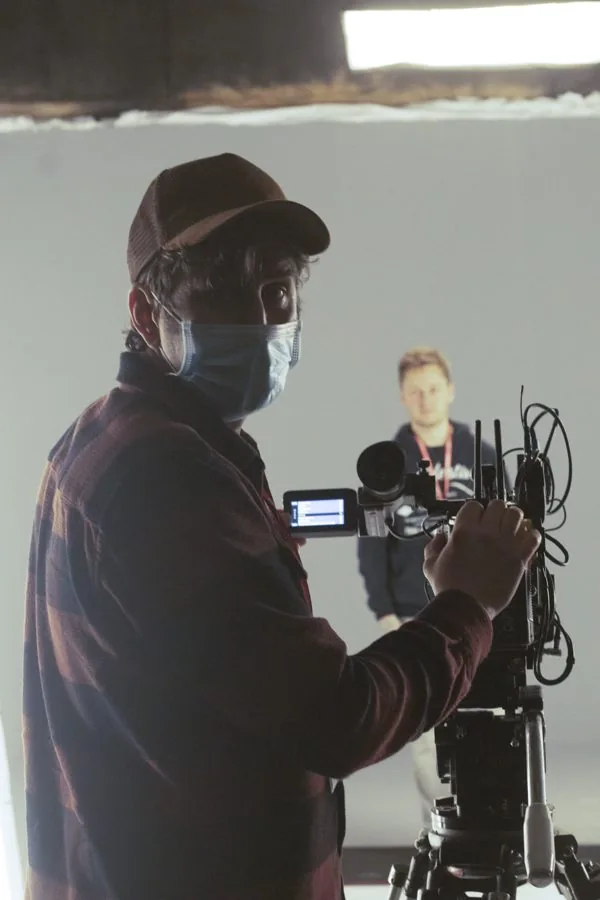 Behind the scenes on an Omni shoot