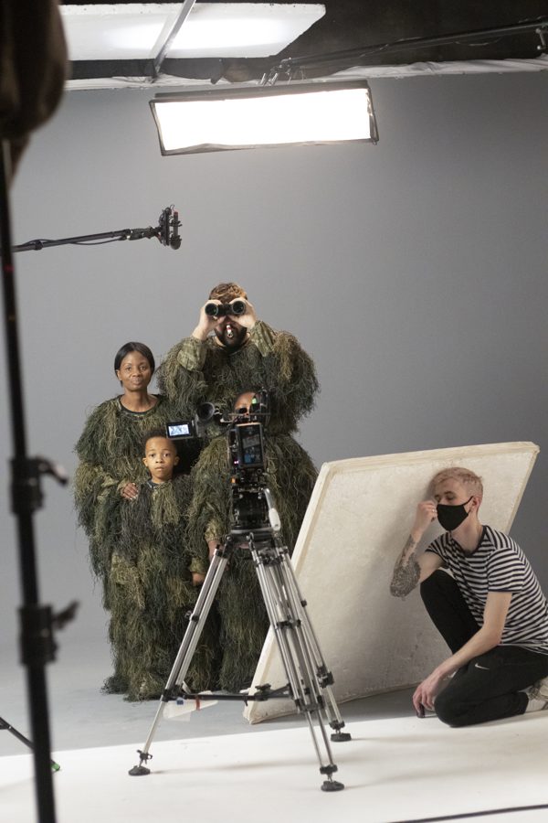 Behind the scenes on an Omni shoot