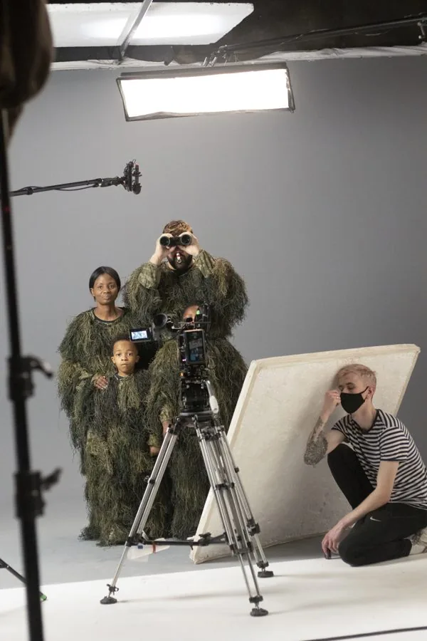 Behind the scenes on an Omni shoot