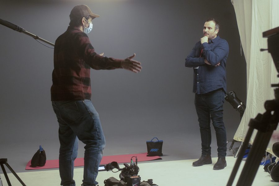 Behind the scenes on an Omni shoot