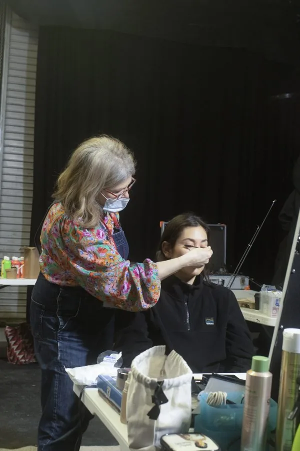 Behind the scenes on an Omni shoot