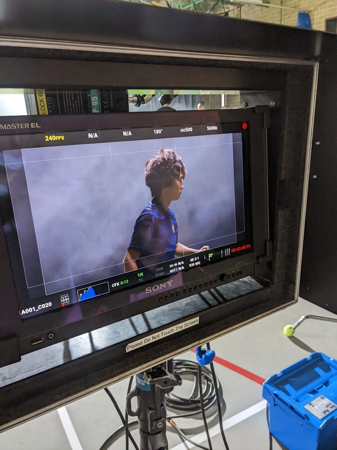 Behind the scenes on an Omni shoot