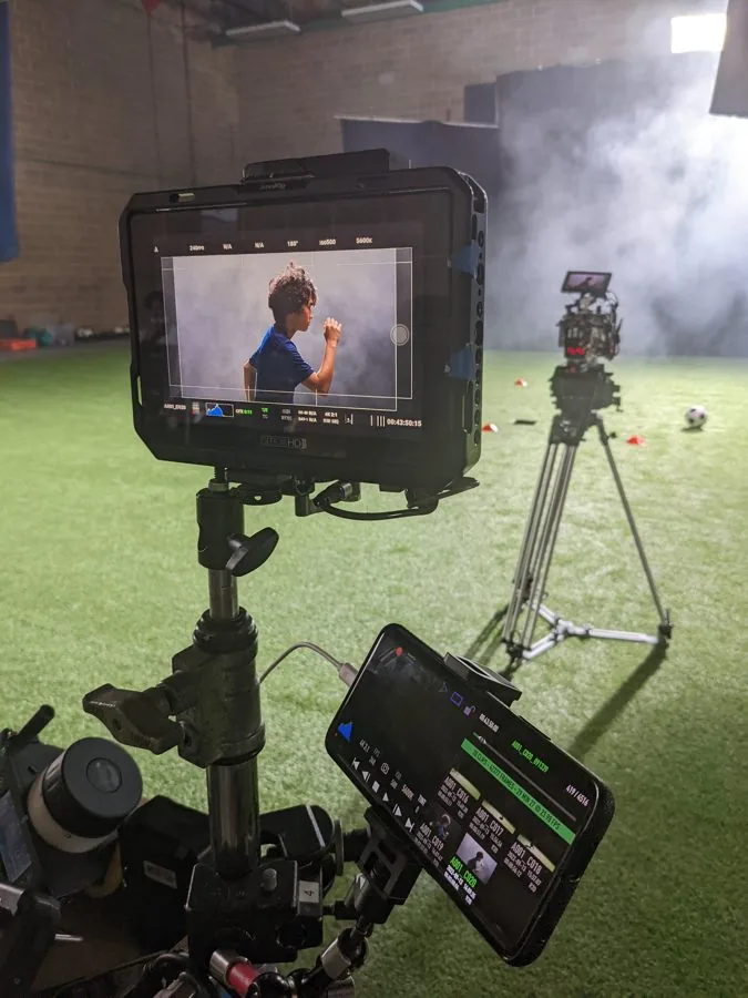 Behind the scenes on an Omni shoot