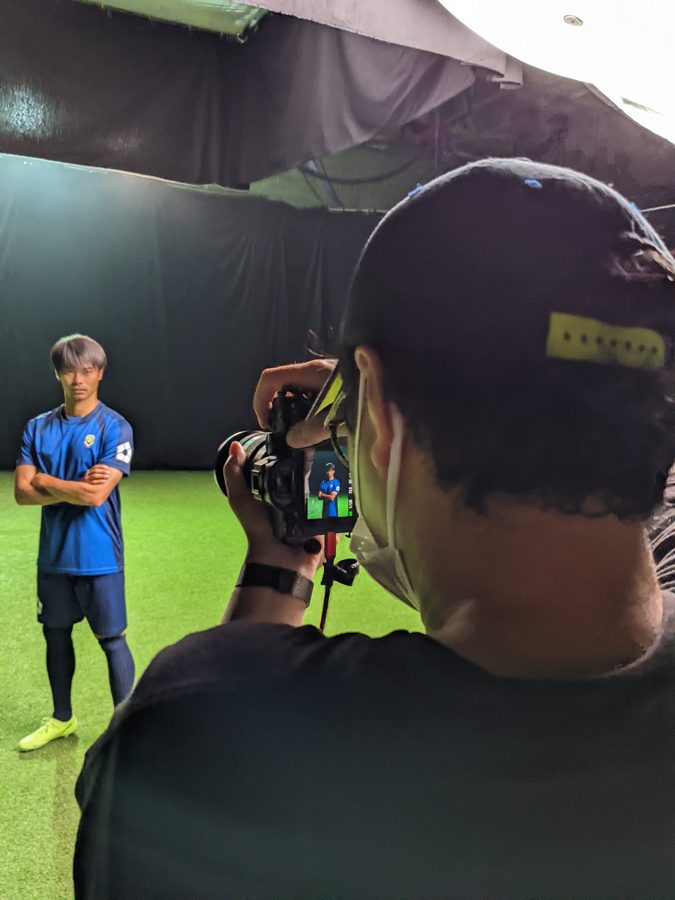 Behind the scenes on an Omni shoot