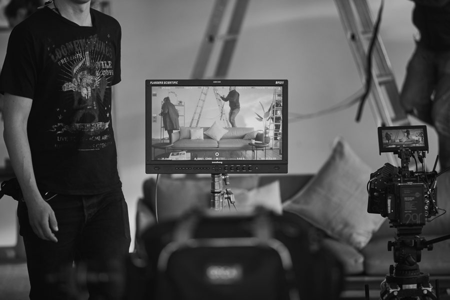 Behind the scenes on an Omni shoot