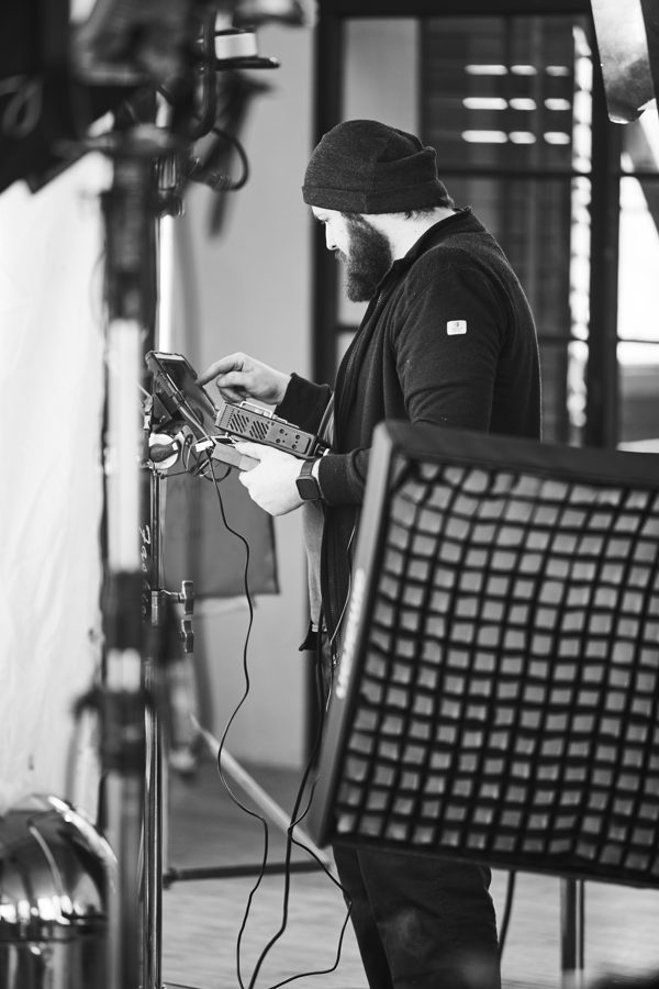 Behind the scenes on an Omni shoot