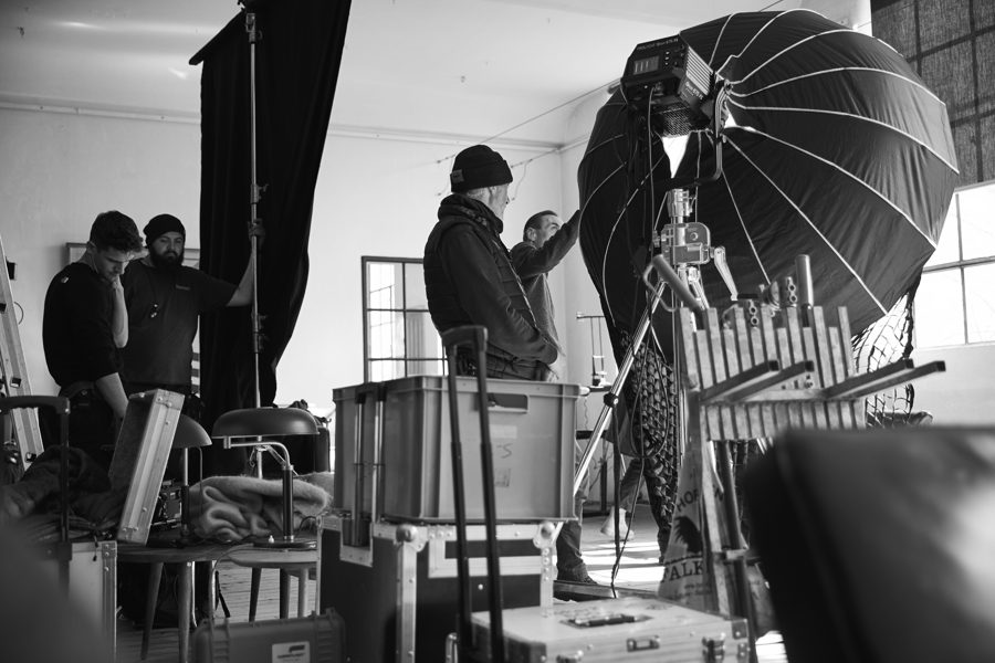 Behind the scenes on an Omni shoot