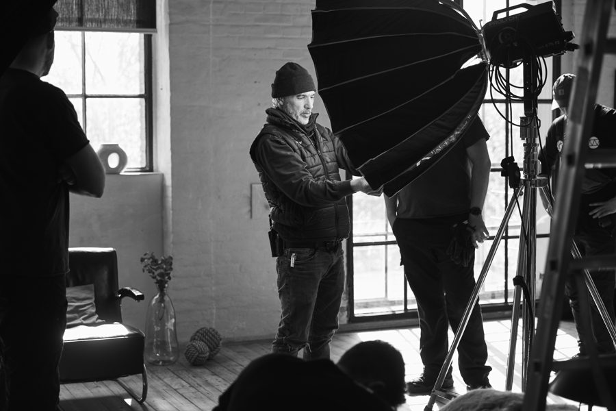 Behind the scenes on an Omni shoot