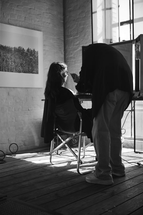 Behind the scenes on an Omni shoot