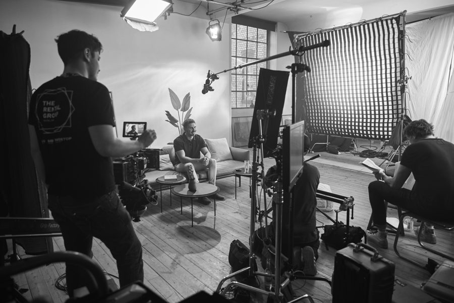 Behind the scenes on an Omni shoot