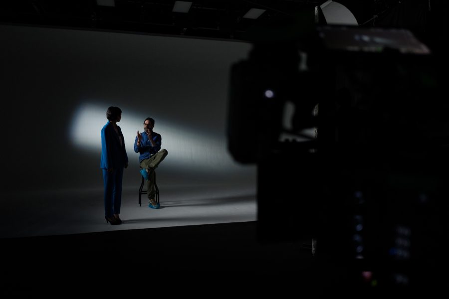 Behind the scenes on an Omni shoot