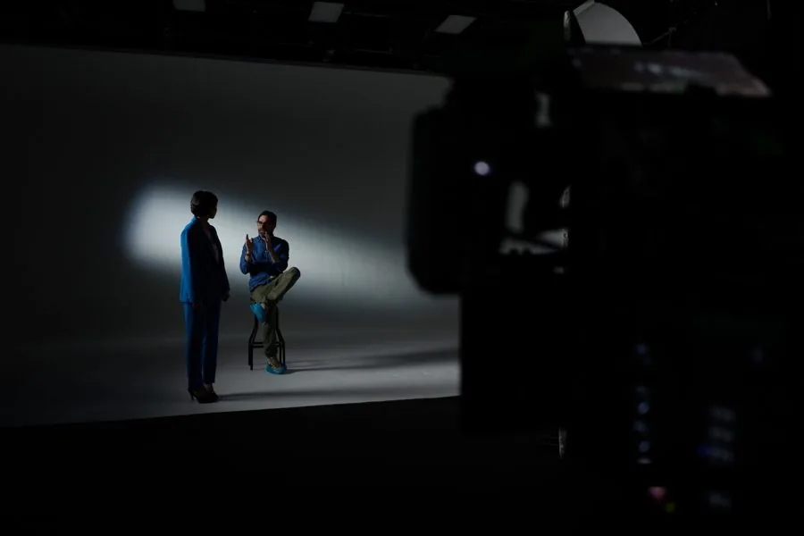 Behind the scenes on an Omni shoot