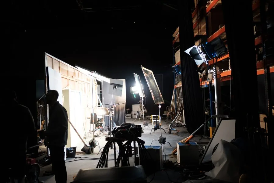 Behind the scenes on an Omni shoot