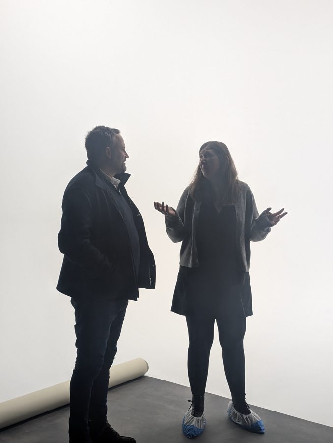 Behind the scenes on an Omni shoot
