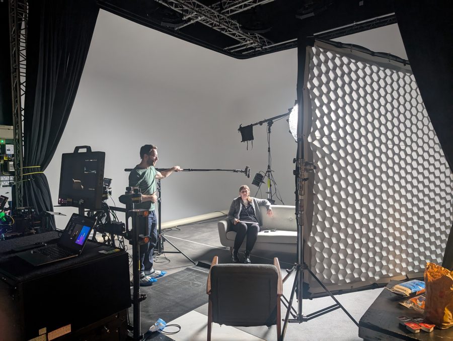 Behind the scenes on an Omni shoot