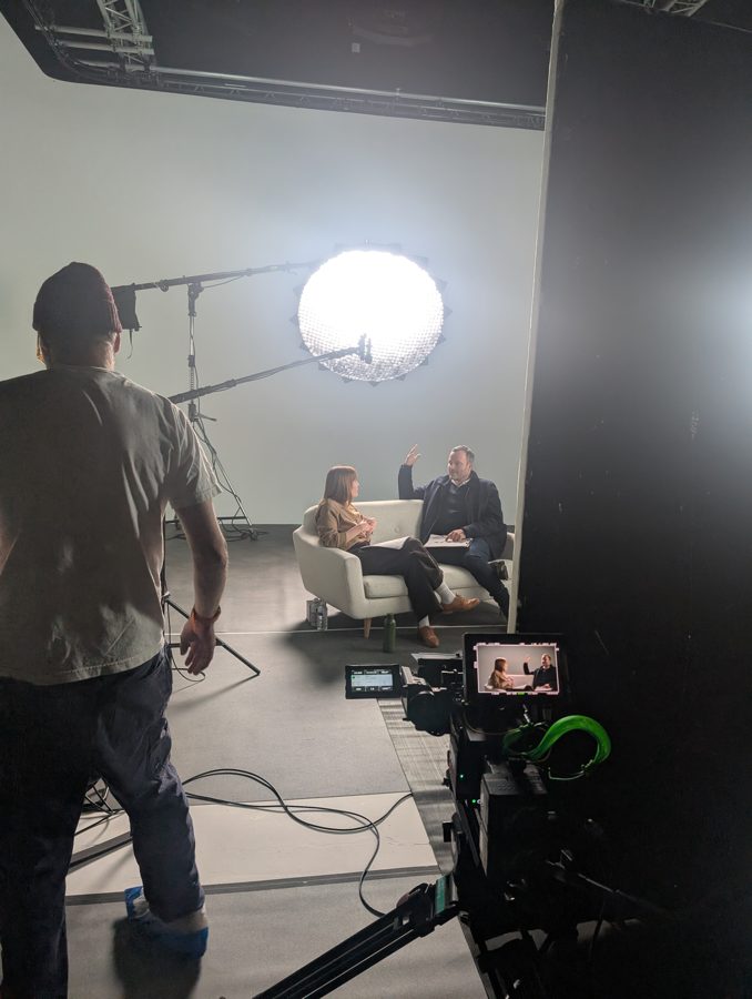 Behind the scenes on an Omni shoot