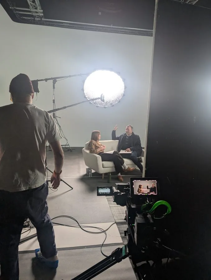 Behind the scenes on an Omni shoot