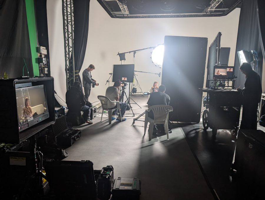 Behind the scenes on an Omni shoot