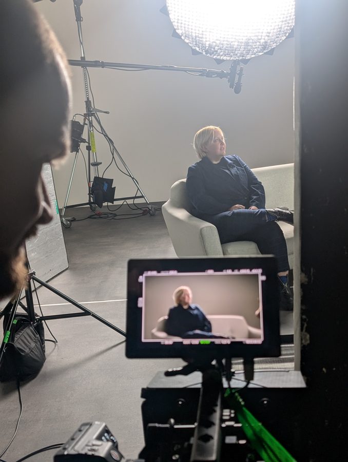 Behind the scenes on an Omni shoot