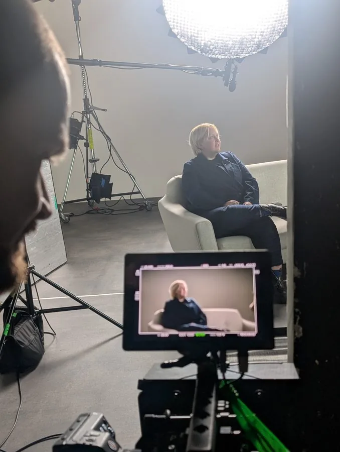 Behind the scenes on an Omni shoot