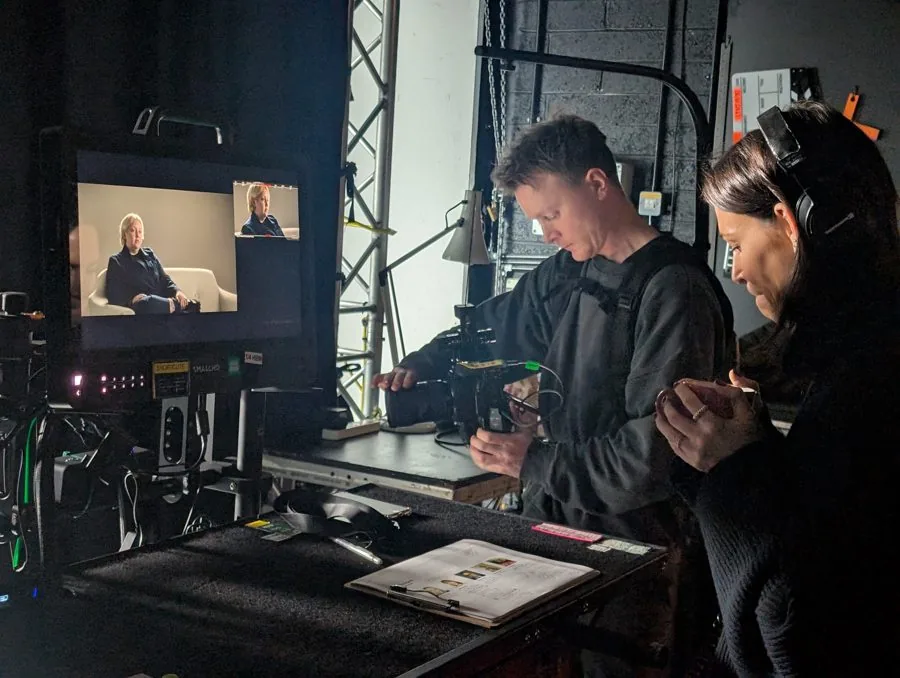 Behind the scenes on an Omni shoot