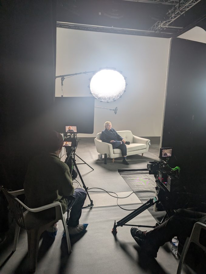 Behind the scenes on an Omni shoot