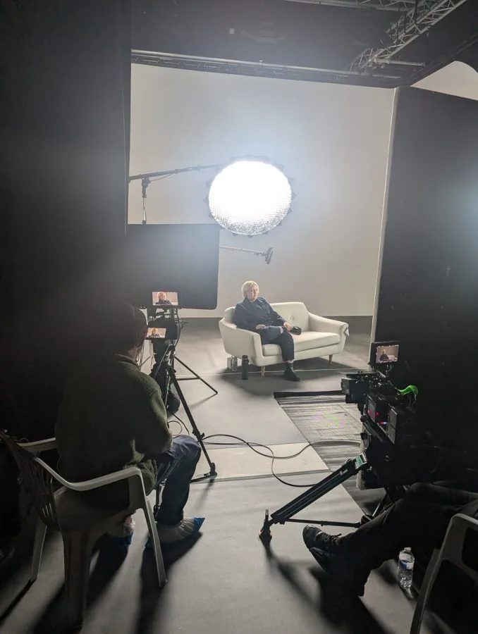 Behind the scenes on an Omni shoot