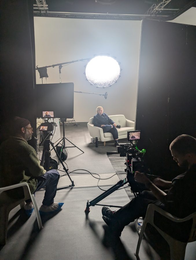 Behind the scenes on an Omni shoot