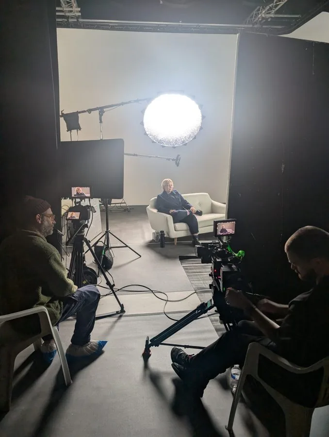 Behind the scenes on an Omni shoot
