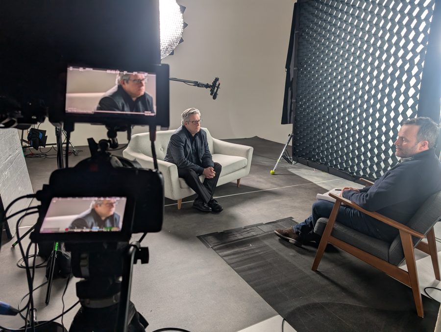 Behind the scenes on an Omni shoot
