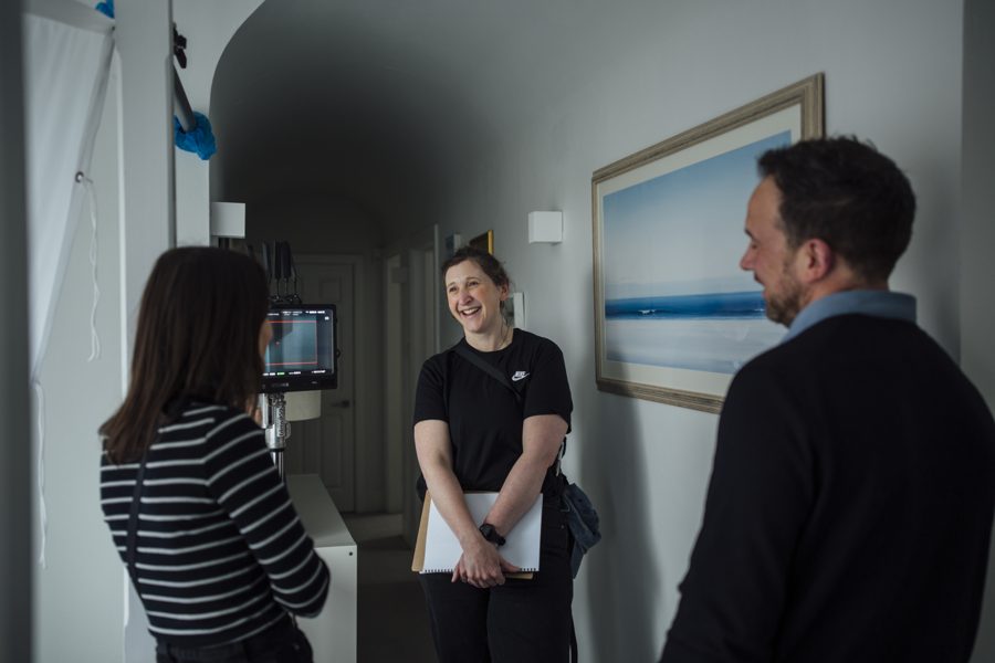 Behind the scenes on an Omni shoot