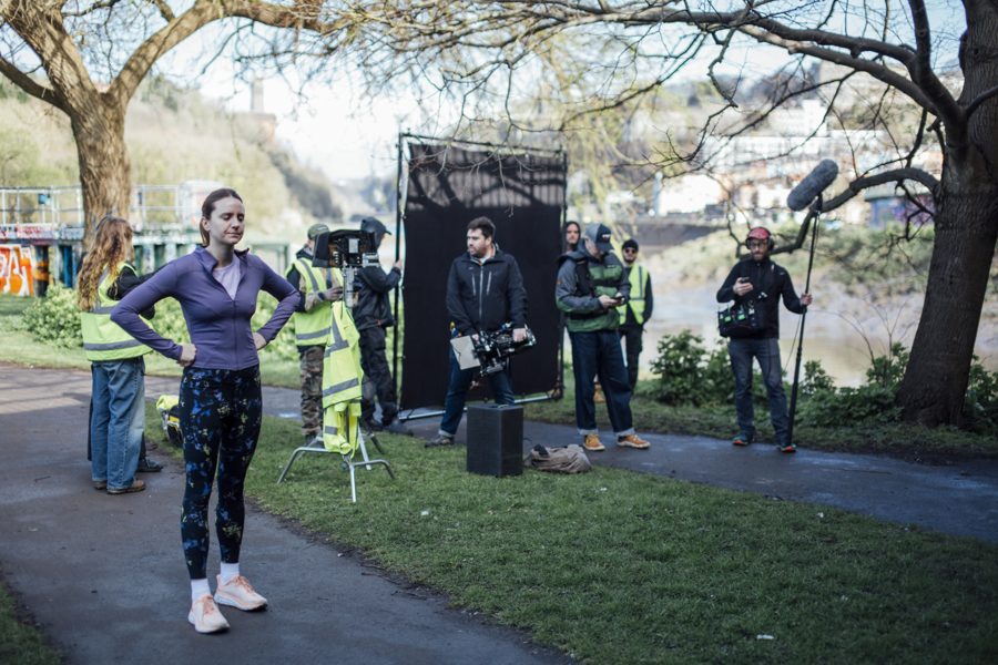 Behind the scenes on an Omni shoot