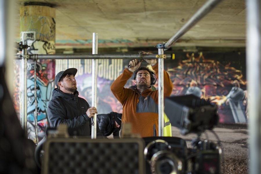 Behind the scenes on an Omni shoot