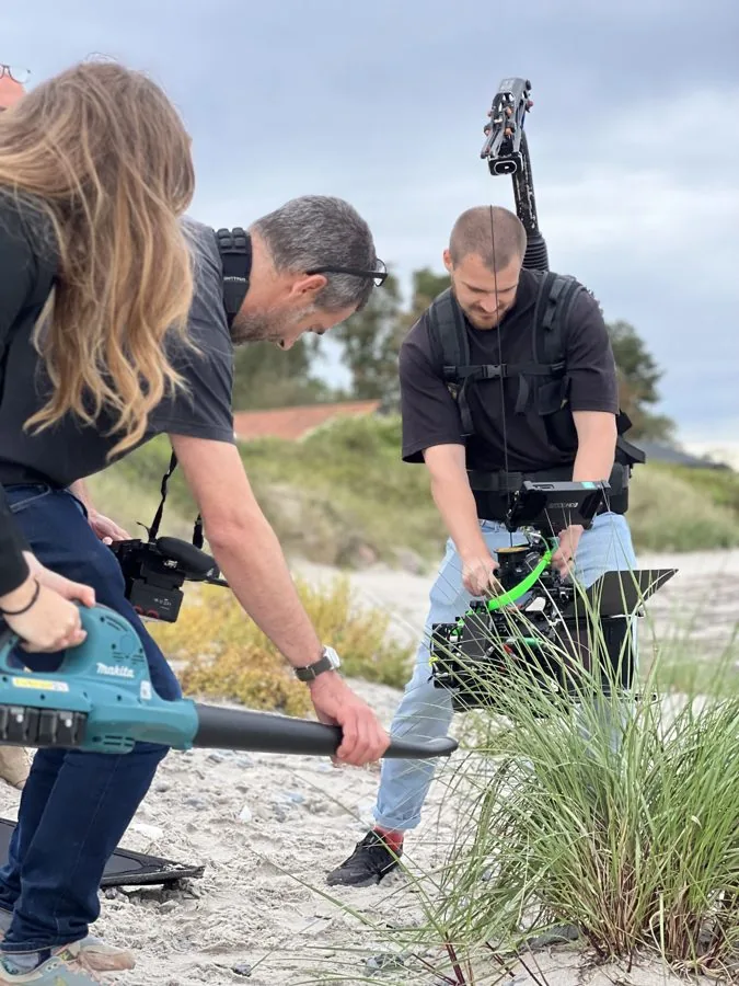 Behind the scenes on an Omni shoot