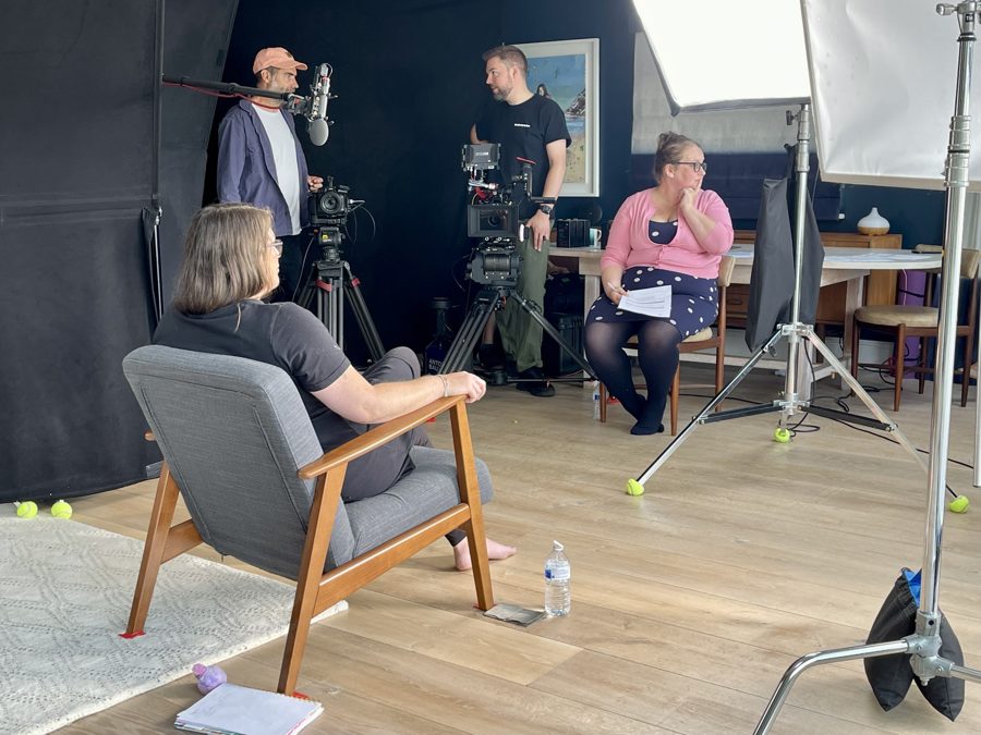Behind the scenes on an Omni shoot