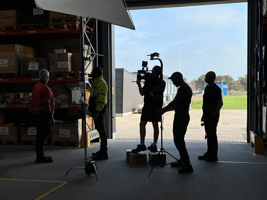 Behind the scenes on an Omni shoot